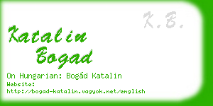 katalin bogad business card